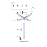 Pied De Table Aluminium 64×64Cm