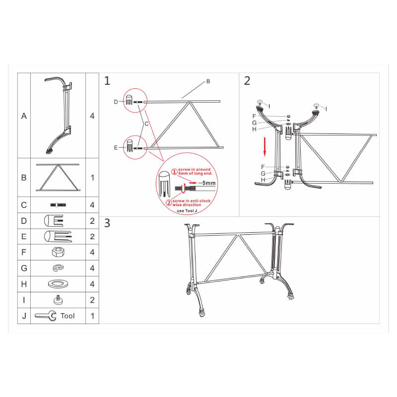 Pied De Table Fonte D’Aluminium 86×60cm