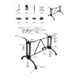 Pied De Table Fonte D’Aluminium 86×60cm