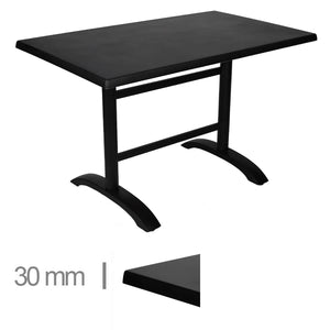 Table Pliable Werzalit Noir 70×120Cm