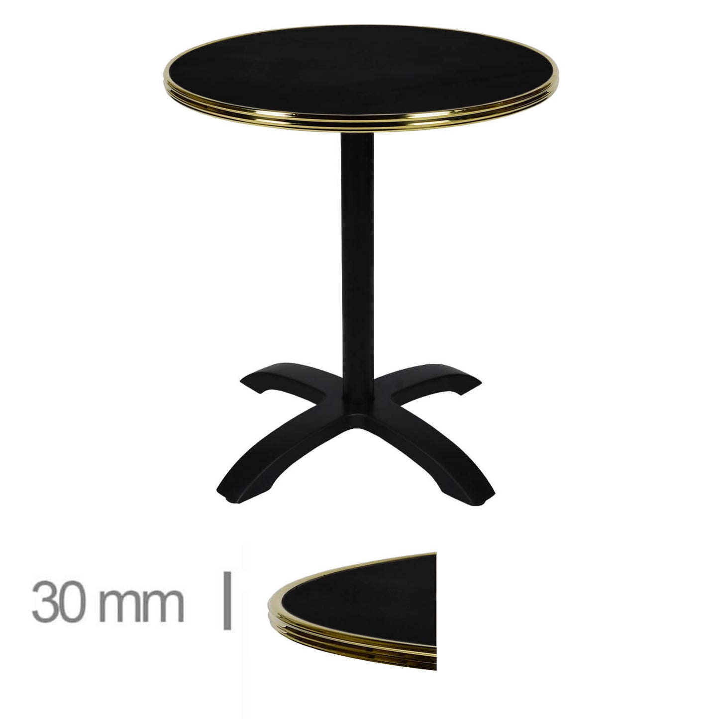 Table Pliable Werzalit Noir 60Cm