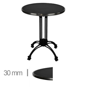 60 cm schwarzer Werzalit -Tisch
