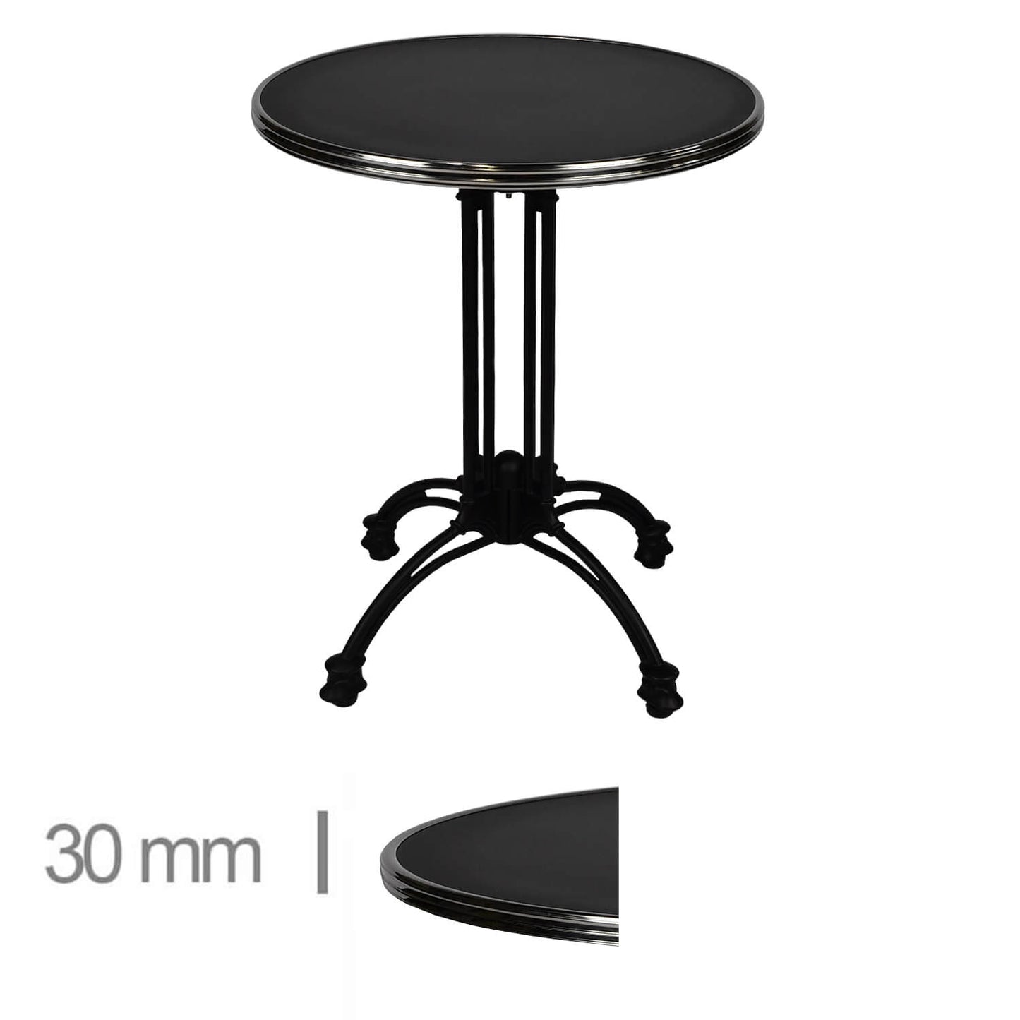 Table Werzalit Noir 60Cm