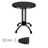 60 cm schwarzer Werzalit -Tisch
