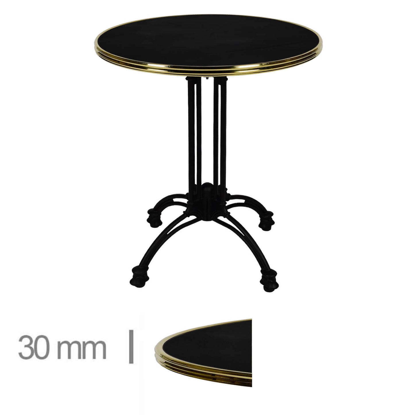 Table Werzalit Noir 60Cm