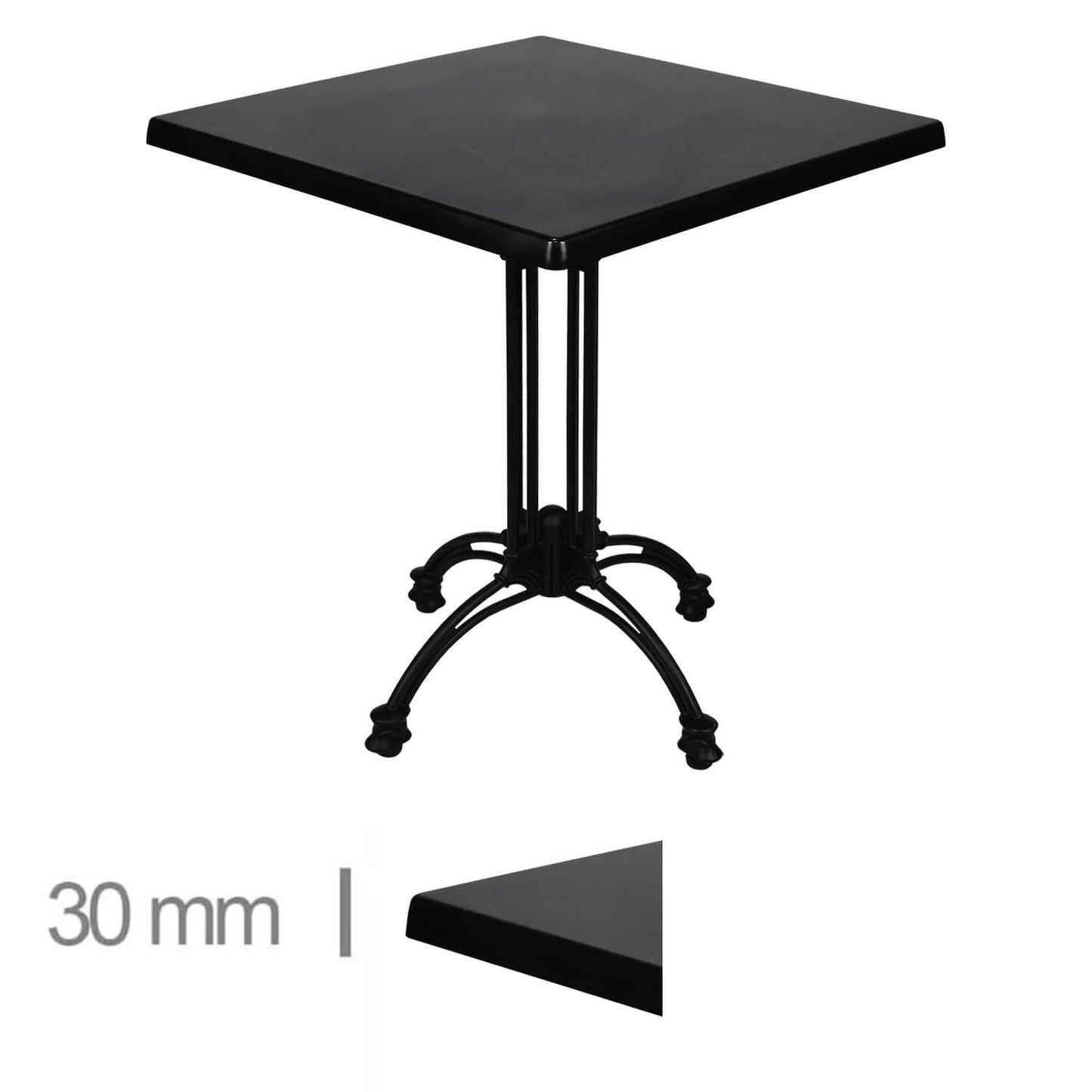 Table Werzalit Noir 70×70Cm