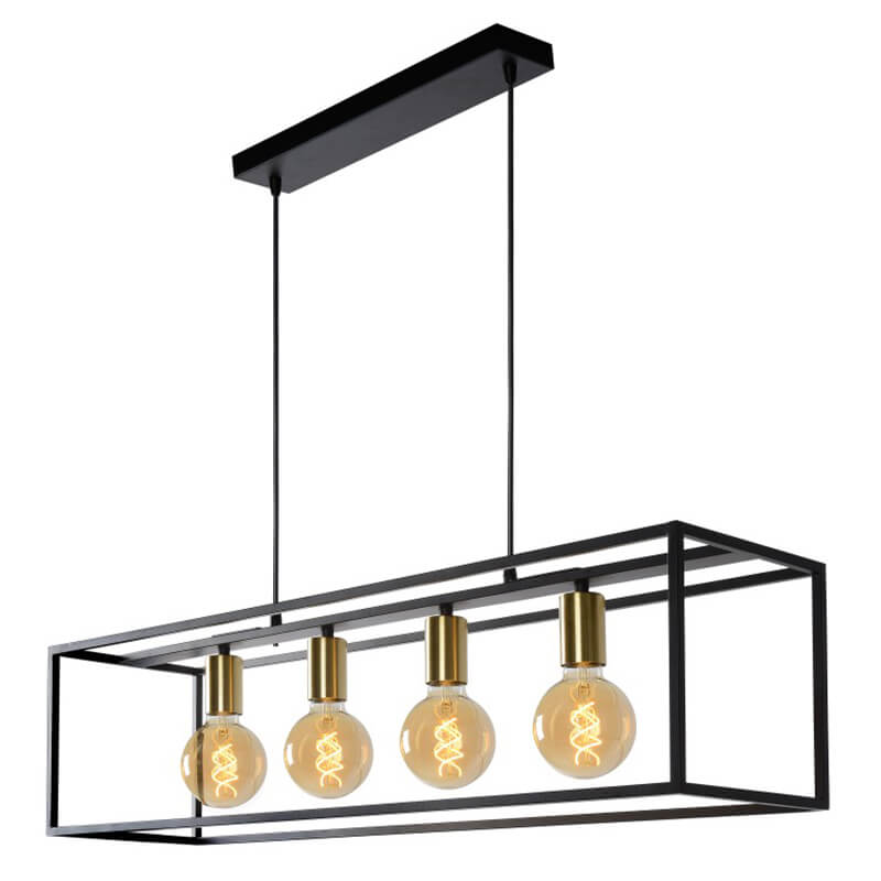 Ruben Lampe Pendentif Noir Quattro