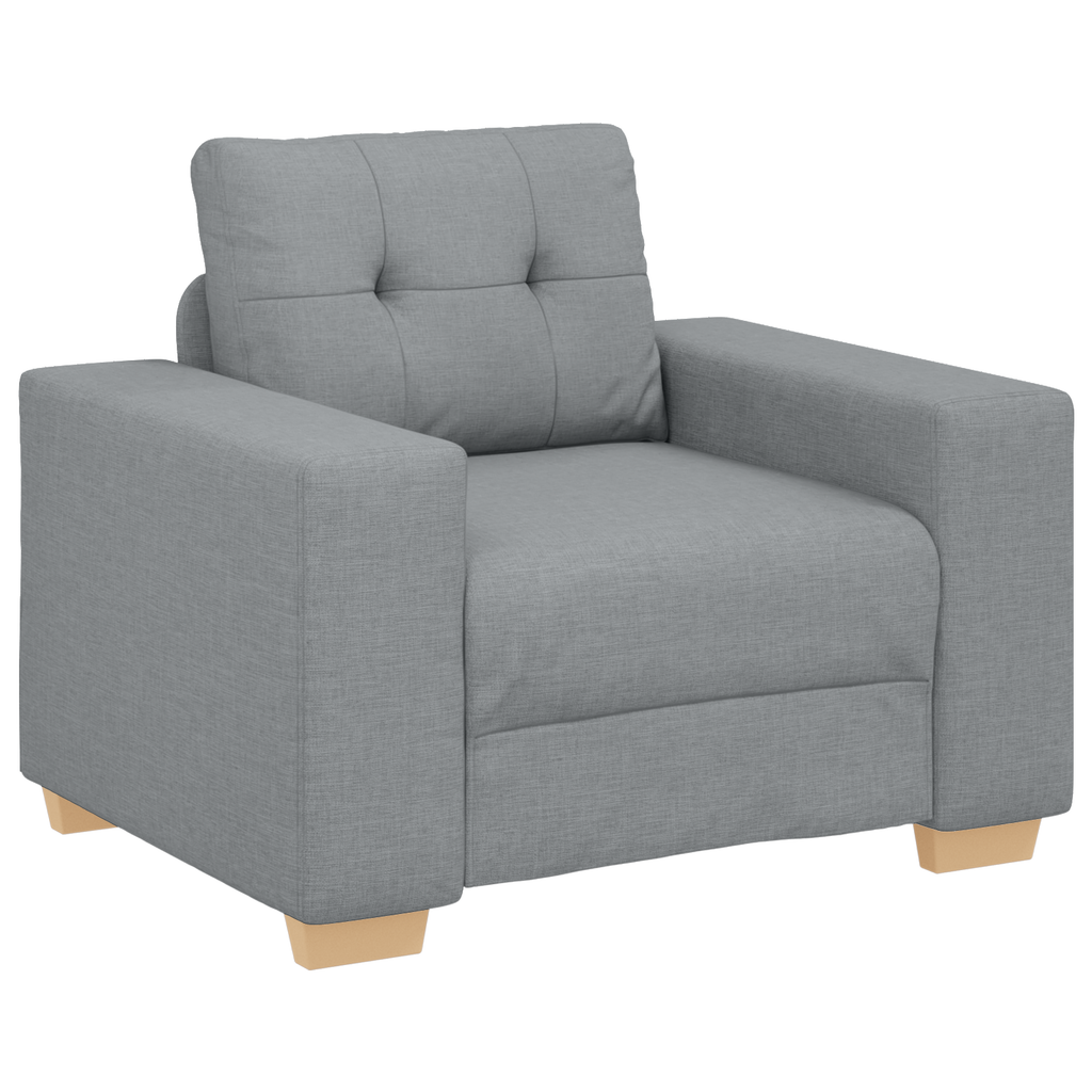 Ensemble de Canapés avec coussin avec oreiller Gris tissu