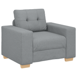 Ensemble de Canapés avec coussin avec oreiller Gris tissu