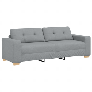 Ensemble de Canapés avec coussin avec oreiller Gris tissu
