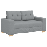 Ensemble de Canapés avec coussin avec oreiller Gris tissu