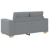 Ensemble de Canapés avec coussin avec oreiller Gris tissu