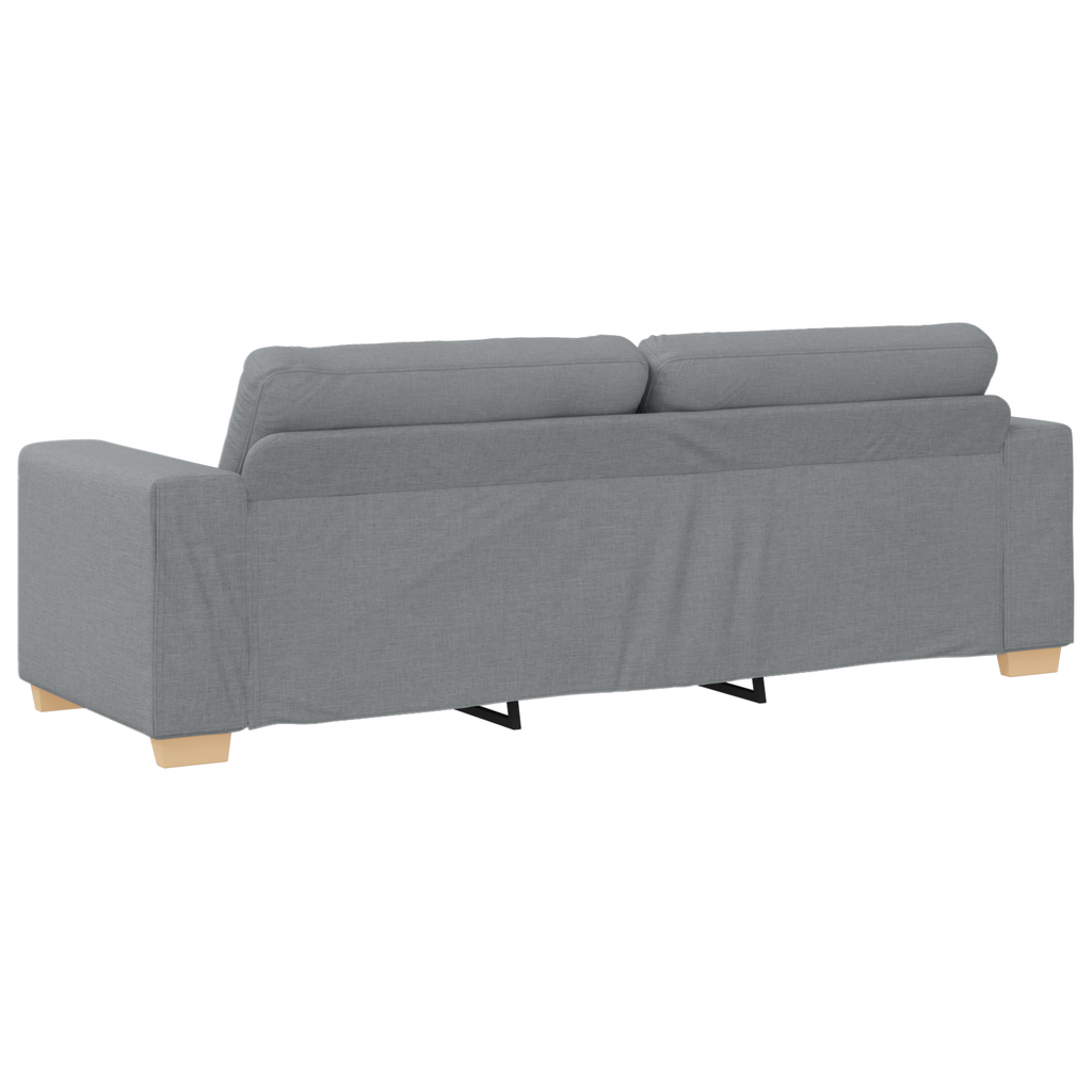 Ensemble de Canapés avec coussin avec oreiller Gris tissu