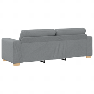 Ensemble de Canapés avec coussin avec oreiller Gris tissu