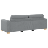 Ensemble de Canapés avec coussin avec oreiller Gris tissu