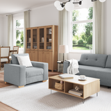 Ensemble de Canapés avec coussin avec oreiller Gris tissu