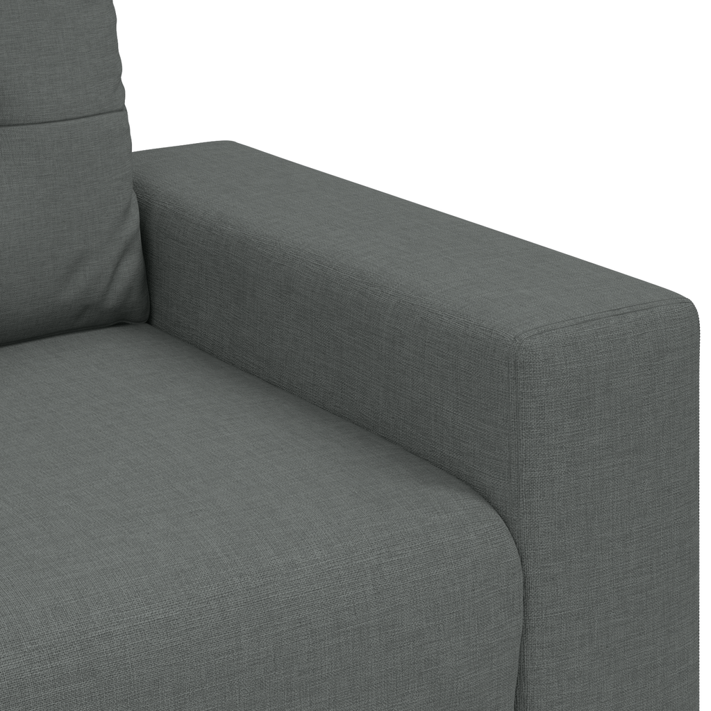 Ensemble de Canapés avec coussin avec oreiller Gris tissu