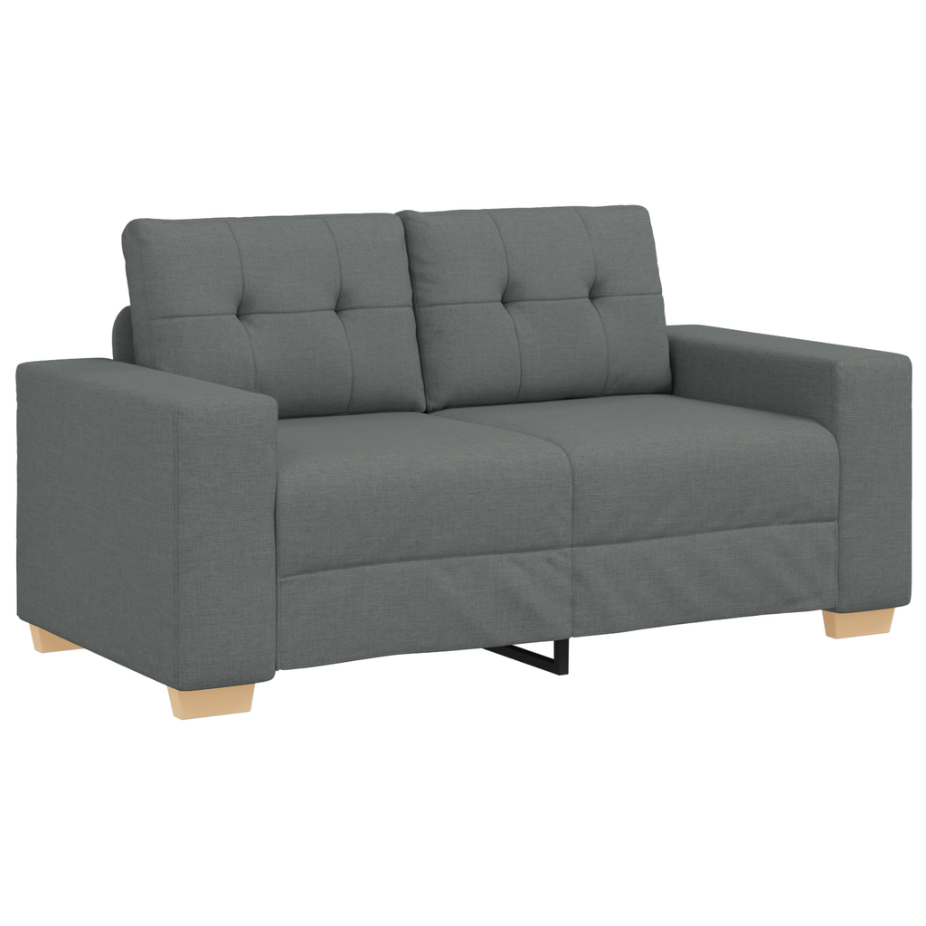 Ensemble de Canapés avec coussin avec oreiller Gris tissu