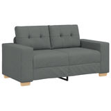 Ensemble de Canapés avec coussin avec oreiller Gris tissu