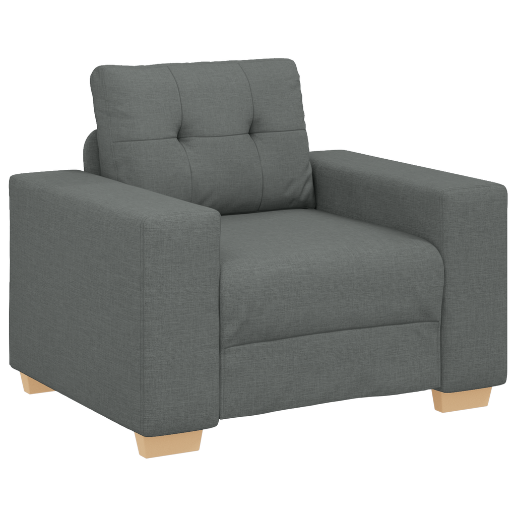 Ensemble de Canapés avec coussin avec oreiller Gris tissu