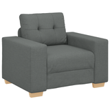 Ensemble de Canapés avec coussin avec oreiller Gris tissu