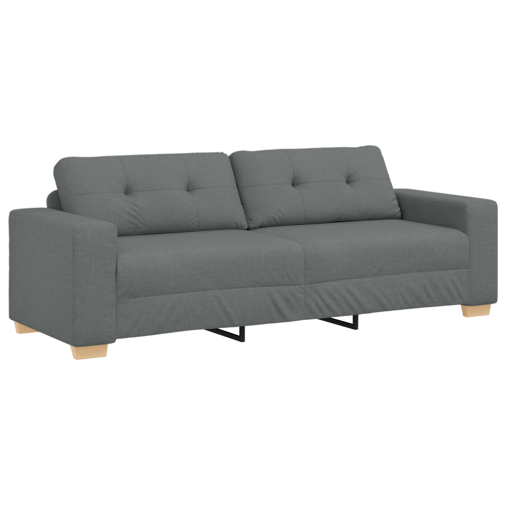 Ensemble de Canapés avec coussin avec oreiller Gris tissu
