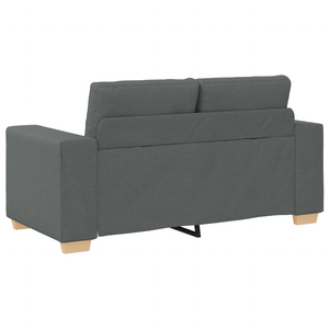 Ensemble de Canapés avec coussin avec oreiller Gris tissu