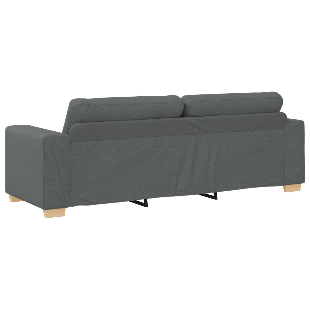 Ensemble de Canapés avec coussin avec oreiller Gris tissu