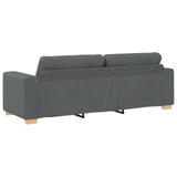 Ensemble de Canapés avec coussin avec oreiller Gris tissu