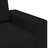 Ensemble de Canapés avec coussin avec oreiller Noir tissu