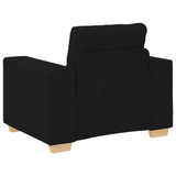 Ensemble de Canapés avec coussin avec oreiller Noir tissu