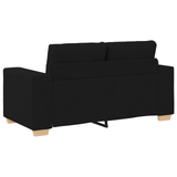 Ensemble de Canapés avec coussin avec oreiller Noir tissu