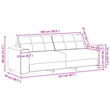 Ensemble de Canapés avec coussin avec oreiller Bordeaux tissu