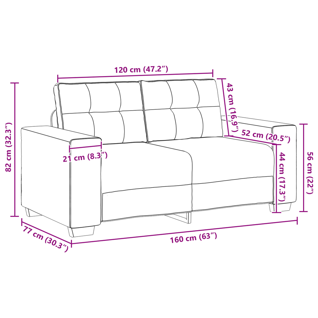 Ensemble de Canapés avec coussin avec oreiller Bordeaux tissu