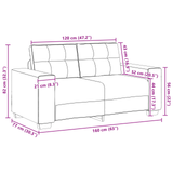Ensemble de Canapés avec coussin avec oreiller Bordeaux tissu