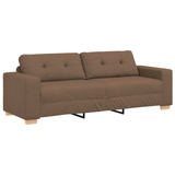 Ensemble de Canapés avec coussin avec oreiller Marron tissu