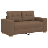Ensemble de Canapés avec coussin avec oreiller Marron tissu