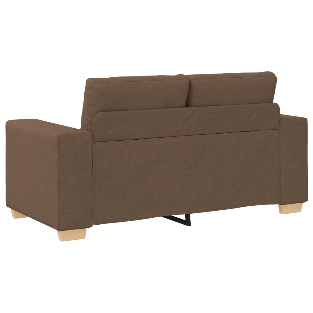 Ensemble de Canapés avec coussin avec oreiller Marron tissu