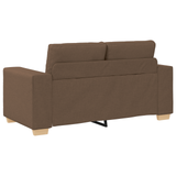 Ensemble de Canapés avec coussin avec oreiller Marron tissu