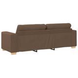 Ensemble de Canapés avec coussin avec oreiller Marron tissu