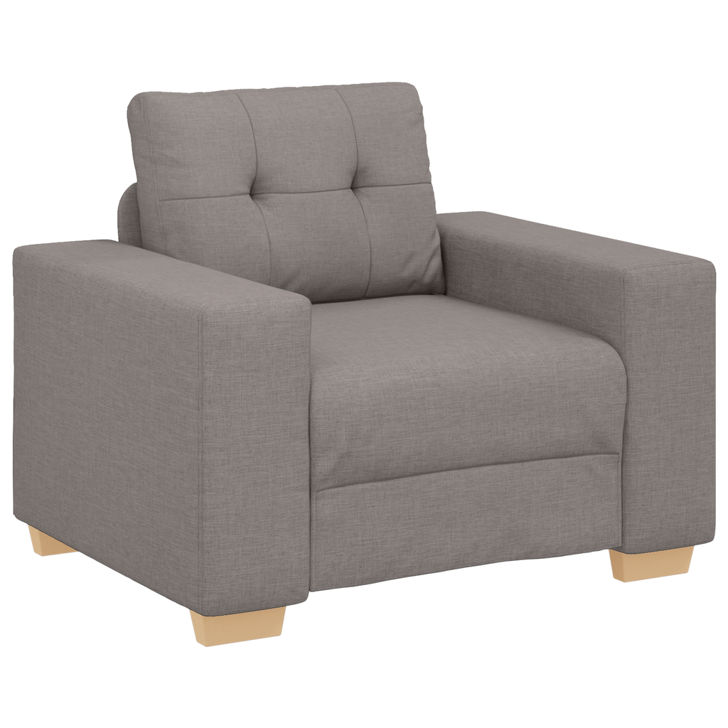 Ensemble de Canapés avec coussin avec oreiller Taupe tissu