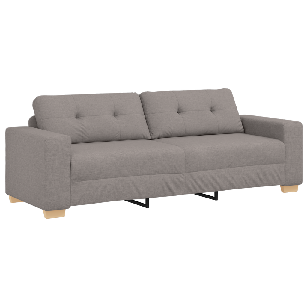Ensemble de Canapés avec coussin avec oreiller Taupe tissu
