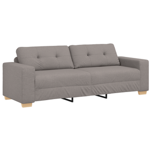 Ensemble de Canapés avec coussin avec oreiller Taupe tissu
