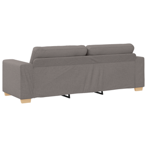 Ensemble de Canapés avec coussin avec oreiller Taupe tissu