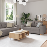 Ensemble de Canapés avec coussin avec oreiller Taupe tissu