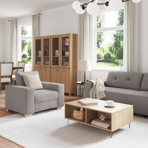 Ensemble de Canapés avec coussin avec oreiller Taupe tissu