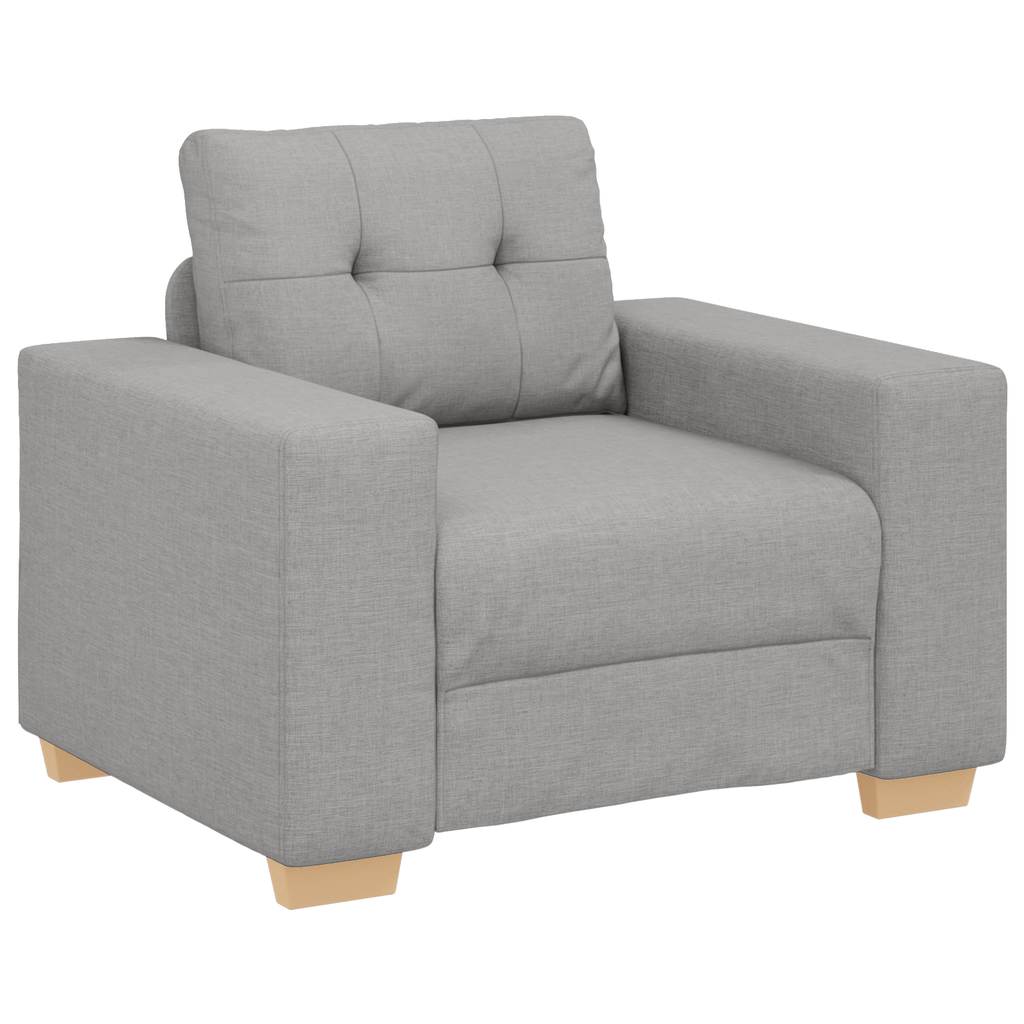 Ensemble de Canapés avec coussin avec oreiller Gris tissu