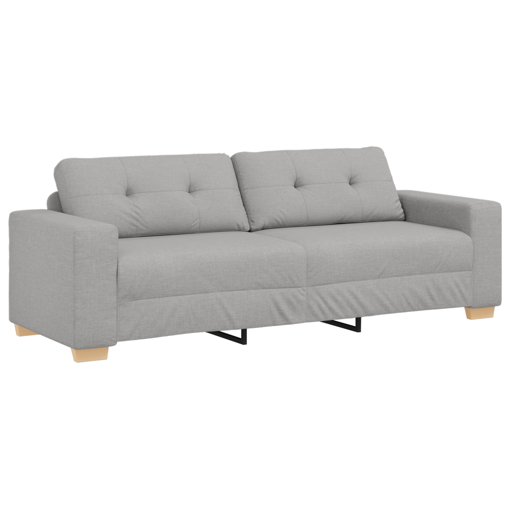 Ensemble de Canapés avec coussin avec oreiller Gris tissu