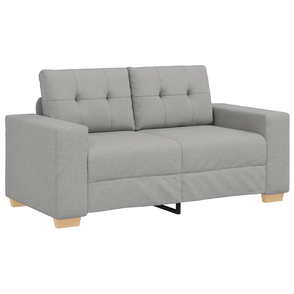 Ensemble de Canapés avec coussin avec oreiller Gris tissu