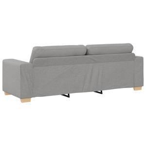 Ensemble de Canapés avec coussin avec oreiller Gris tissu